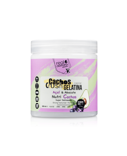 GELATINA CAPILAR CACHOS CRUSH AÇAÍ & ABACATE 500ML GELATINA CAPILAR CACHOS CRUSH AÇAÍ & ABACATE 500ML